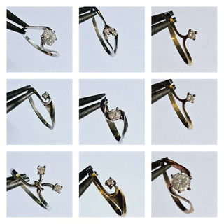 Cubic Zirconia Sterling Silver Ring CZ Gold Plated Lab Created RRP $360