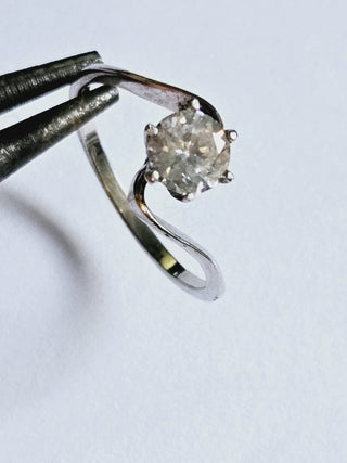 Cubic Zirconia Sterling Silver Ring CZ Gold Plated Lab Created RRP $360