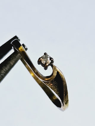 Cubic Zirconia Sterling Silver Ring CZ Gold Plated Lab Created RRP $360