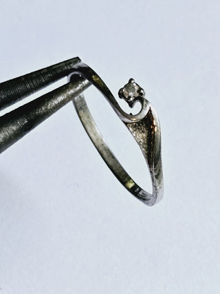 Cubic Zirconia Sterling Silver Ring CZ Gold Plated Lab Created RRP $360