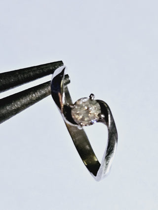 Cubic Zirconia Sterling Silver Ring CZ Gold Plated Lab Created RRP $360