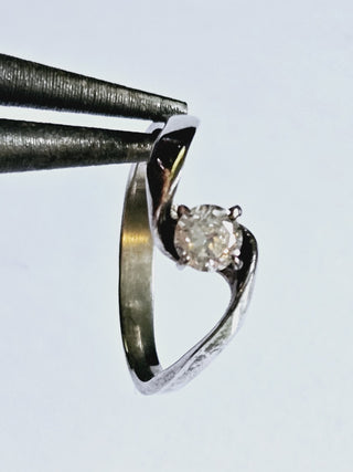 Cubic Zirconia Sterling Silver Ring CZ Gold Plated Lab Created RRP $360