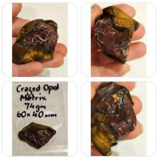 Yowah Crazed Opal Matrix 74gms / 370 Carats Boulder Queensland Wavy H1