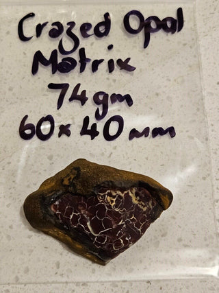 Yowah Crazed Opal Matrix 74gms / 370 Carats Boulder Queensland Wavy H1