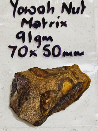 Yowah Nut Opal Matrix 91gms / 455 Carats Boulder Queensland Little Colour Nut H1