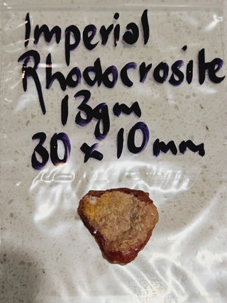 Imperial Rhodocrosite rough Magnificent Pinks Genuine Gems Gemstone 13gm/65Ct H1