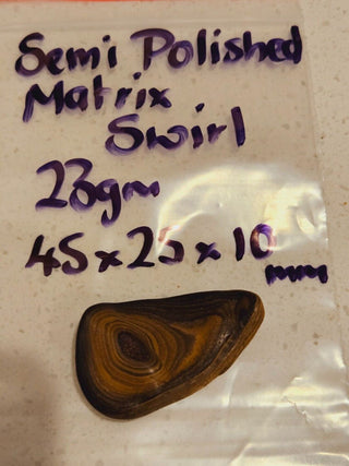 Semi Polished Yowah Opal Matrix Swirl 23gms / 115 Carats Boulder Queensland H1
