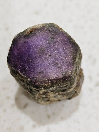 Ultra rare hexagonal Ruby Silk Zoning Crystal Genuine Gems Gemstone H1