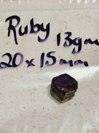 Ultra rare hexagonal Ruby Silk Zoning Crystal Genuine Gems Gemstone H1