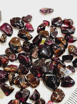 Tumbled Chips Garnet Natural Not treated Genuine Gems Gemstone 29gm bundle H1