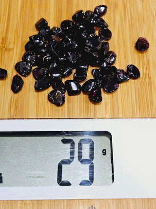 Tumbled Chips Garnet Natural Not treated Genuine Gems Gemstone 29gm bundle H1