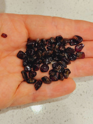 Tumbled Chips Garnet Natural Not treated Genuine Gems Gemstone 29gm bundle H1