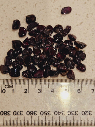 Tumbled Chips Garnet Natural Not treated Genuine Gems Gemstone 29gm bundle H1
