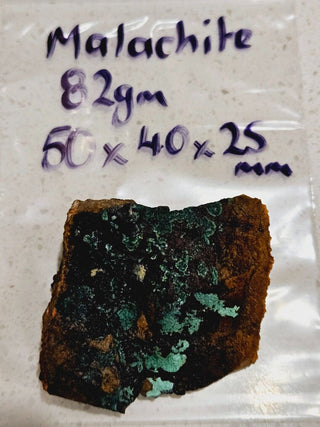 Native Malachite Australian 82gms Genuine Gems Gemstone Lovely Green Patterns H1