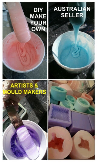 1kg LIQUID SILICONE rubber for mould making + Colour Easy DIY make your own 50% off Quick Set