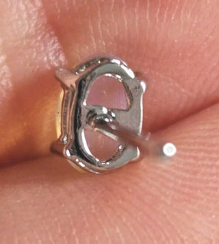 Solid Opal Stud Oval Earrings Australian Genuine Gems Silver RRP$160