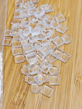 Clear Glass Square Cabs Cabachons 5mm 10gmPendant Necklace Jewellery H1
