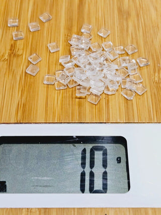 Clear Glass Square Cabs Cabachons 5mm 10gmPendant Necklace Jewellery H1