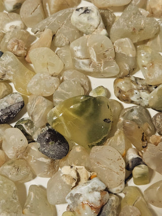 Prehnite Australian Sun Jade Natural Genuine GEMS CRYSTALS Rare Part Tumbled