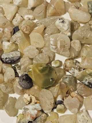 Prehnite Australian Sun Jade Natural Genuine GEMS CRYSTALS Rare Part Tumbled