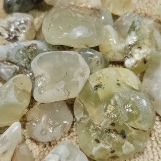 Prehnite Australian Sun Jade Natural Genuine GEMS CRYSTALS Rare Part Tumbled