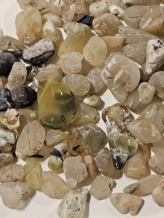 Prehnite Australian Sun Jade Natural Genuine GEMS CRYSTALS Rare Part Tumbled
