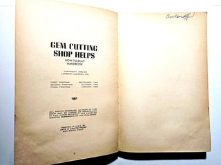 Gem Cutting Shop Helps Book Hugh Leiper Pansy D Kraus Best Lapidary Journal R1
