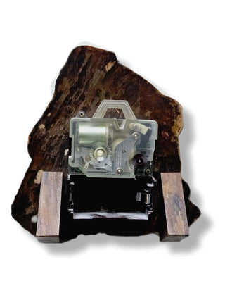 Petrified Wood Gemstone Slice Clock Quartz Movement Handcrafted Chinchilla Queensland D1