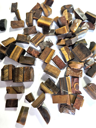 TIGER EYE Genuine Gems Gemstone Ready for Cutting into cabs Cabachons Pre formed