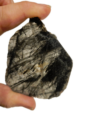 Tourmalinated Quartz Slice Cut 70x60x3mm Genuine Gems Gemstone G6