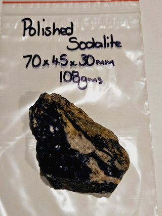 Magnificent Sodalite Polished 108gms Genuine Gems Gemstone Vivid BLUE G6