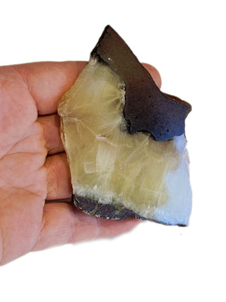Polished Prehnite Slice Australian Sun Jade 70gms Genuine Gems Gemstone G6
