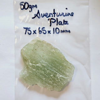 Natural Aventurine Genuine Gems Gemstone Plate Vivid Green Quality 75x65x10mm G3