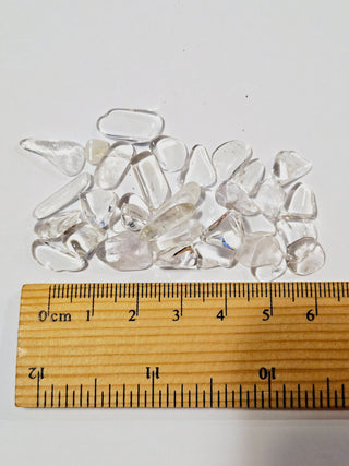 Quartz Tumbled Genuine Gems Gemstone Perfect Clarity 16gm Crystal Clear G3