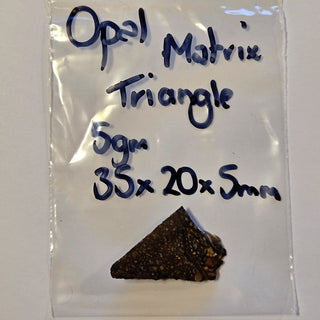 Opal Matrix Triangle 5gm 35x20x5mm Genuine Gems Gemstone Colour Flashes G3