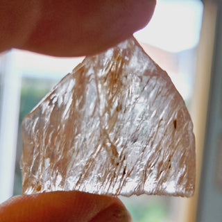 Rose Quartz Kunzite Topaz + Rutile Crystal Beautiful cutting Genuine Gemstone G3