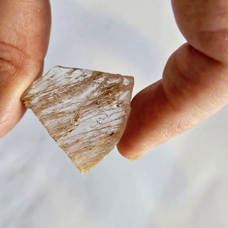 Rose Quartz Kunzite Topaz + Rutile Crystal Beautiful cutting Genuine Gemstone G3
