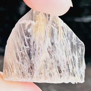 Rose Quartz Kunzite Topaz + Rutile Crystal Beautiful cutting Genuine Gemstone G3