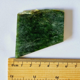 Nephrite Jade Slice 33gm Deep Green Genuine Gems Gemstone Cut ready to polish G3