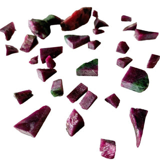 Rare Ruby & Zoisite 36 pieces / 90gms Natural Genuine Gems Gemstone Vibrant G3