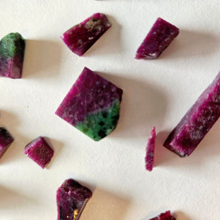 Rare Ruby & Zoisite 36 pieces / 90gms Natural Genuine Gems Gemstone Vibrant G3