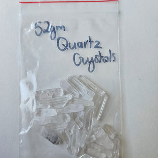 Quartz Crystal Points 52gm BULK LOT Clarity Genuine Gems Gemstone G3