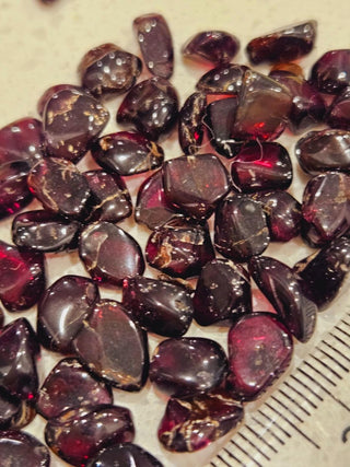Tumbled Chips Garnet Natural Not treated Genuine Gems Gemstone 50gm bundle G7