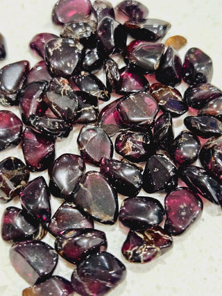 Tumbled Chips Garnet Natural Not treated Genuine Gems Gemstone 50gm bundle G7
