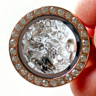 Genuine Herkimer Diamond Crystals Pendant Necklace Jewellery Genuine Openable J1