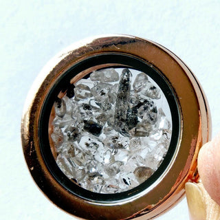 Genuine Herkimer Diamond Crystals Pendant Necklace Jewellery Genuine Openable J1