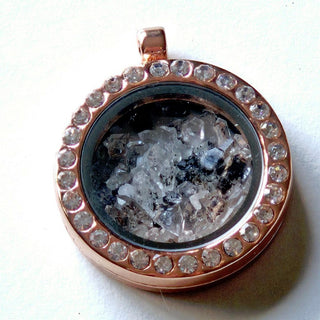 Genuine Herkimer Diamond Crystals Pendant Necklace Jewellery Genuine Openable J1