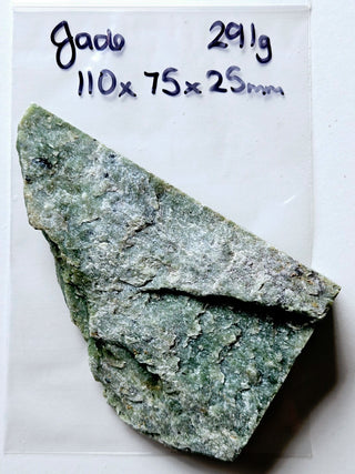 Beautiful Natural Jade Specimen – Deep Green Colors 291gm Perfect for cutting G1