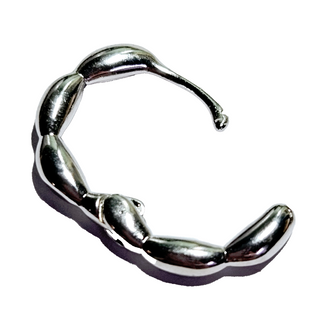 Silver Bubble Hoop Earrings Australian 14mm Silver