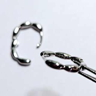 Silver Bubble Hoop Earrings Australian 14mm Silver